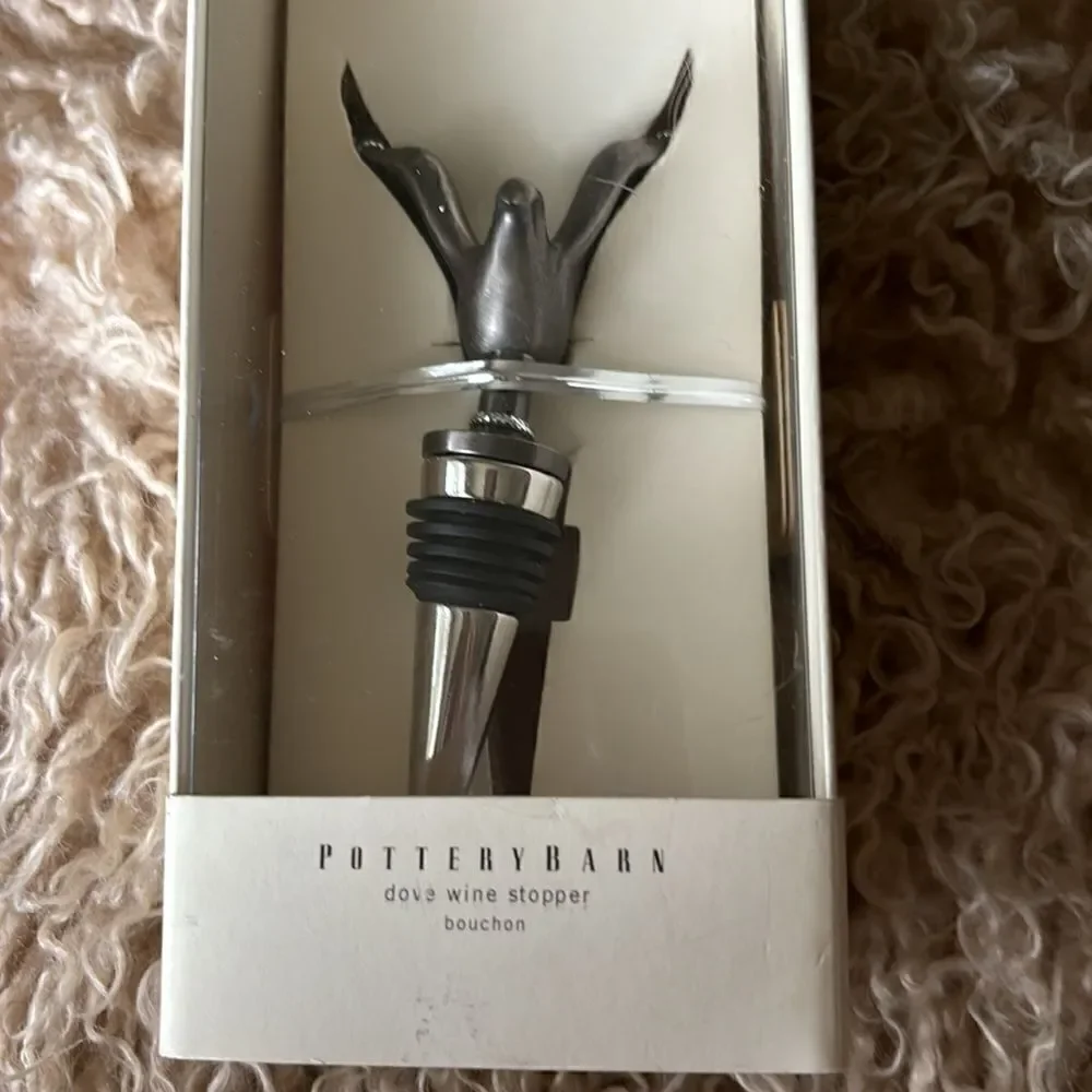 Rare Pottery Barn Dove Wine Stopper/ Néw in Box